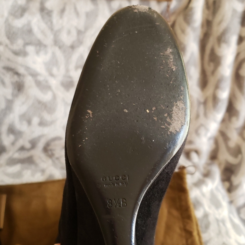 Gucci Black Suede Knee High Boot 8.5US fit 8.5-9 - Picture 16 of 16